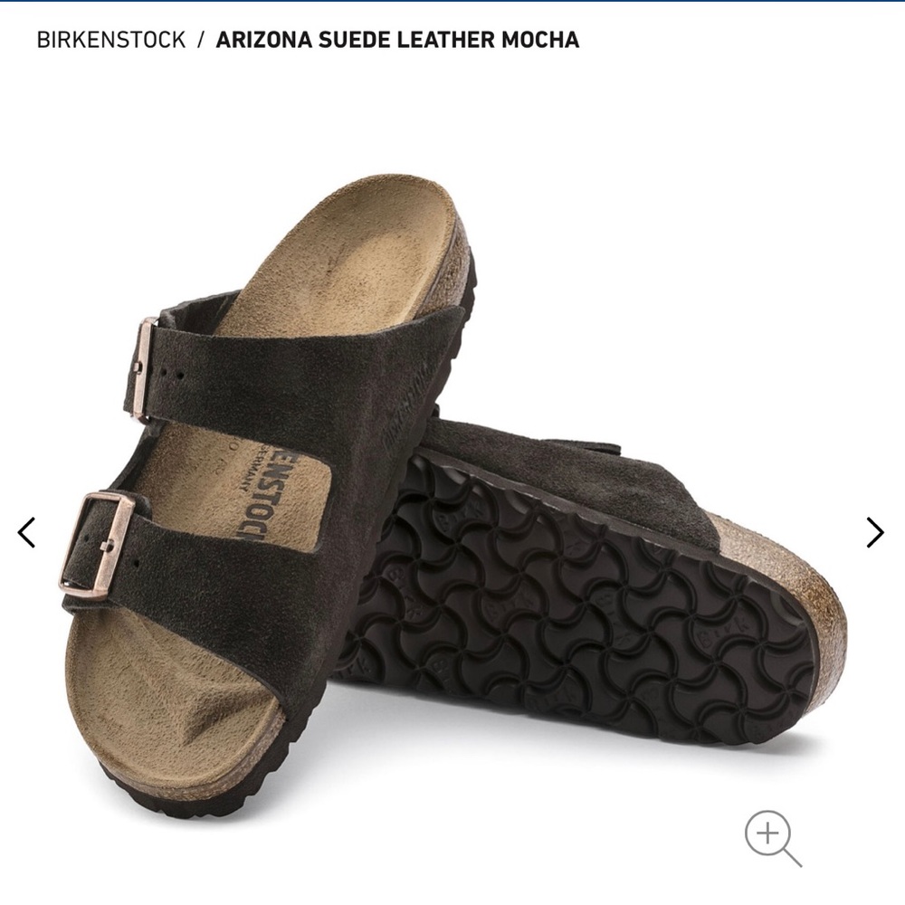 Birkenstock Arizona leather suede mocha shoes